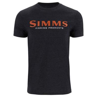 Simms Logo T-Shirt, Dark Gunmetal Heather